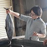 Maiko Otsuka holding a fish